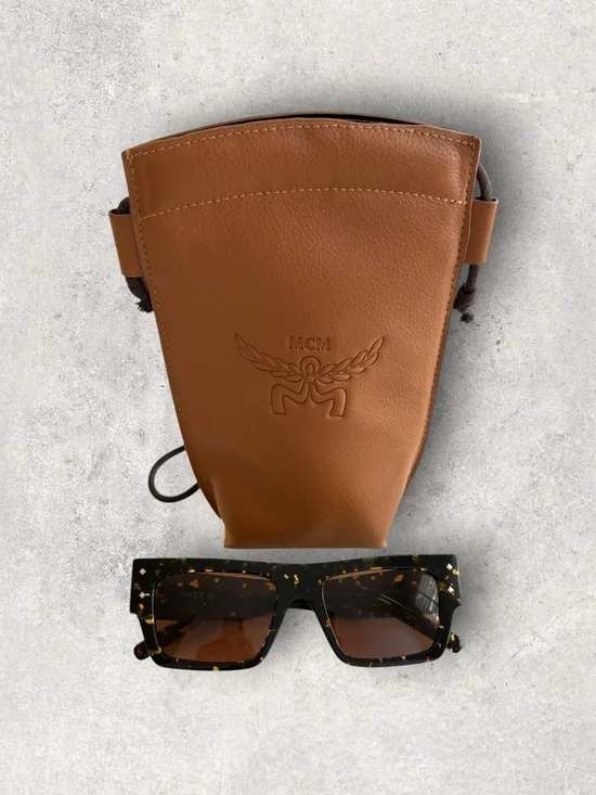 MCM Tortoiseshell Square Sunglasses with Brown Lenses - Picture 3 of 3